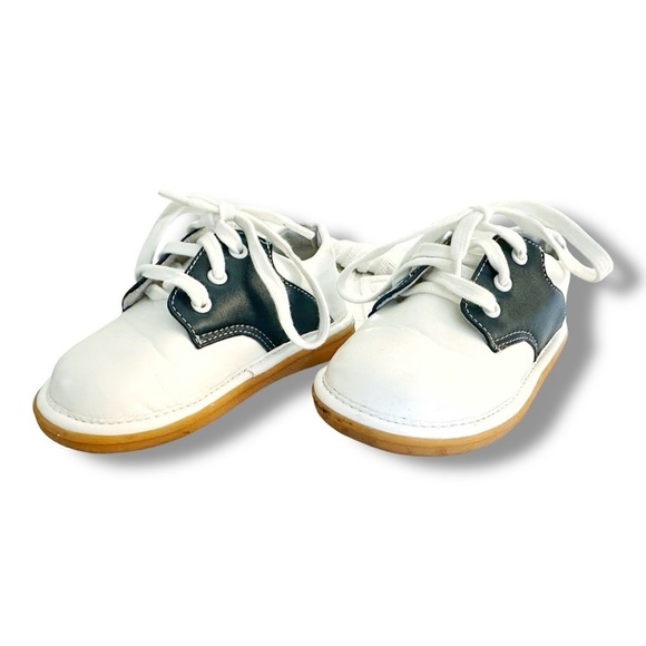 Wee Squeak | Rory Navy Saddle Oxford Shoe (9) - Picture 4 of 7